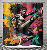 Train Hard, Fight Easy Shower Curtain - Beyond T-shirts